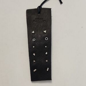 Urban Outfitters Silver Tone Stud Earring Set 6x